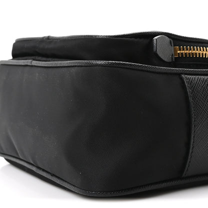 Prada Nylon Vela Saffiano Double Zip Crossbody Black 10 of 10