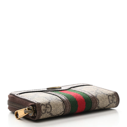 Gucci GG Supreme Web Ophidia Zip Around Card Case Brown 4 of 7