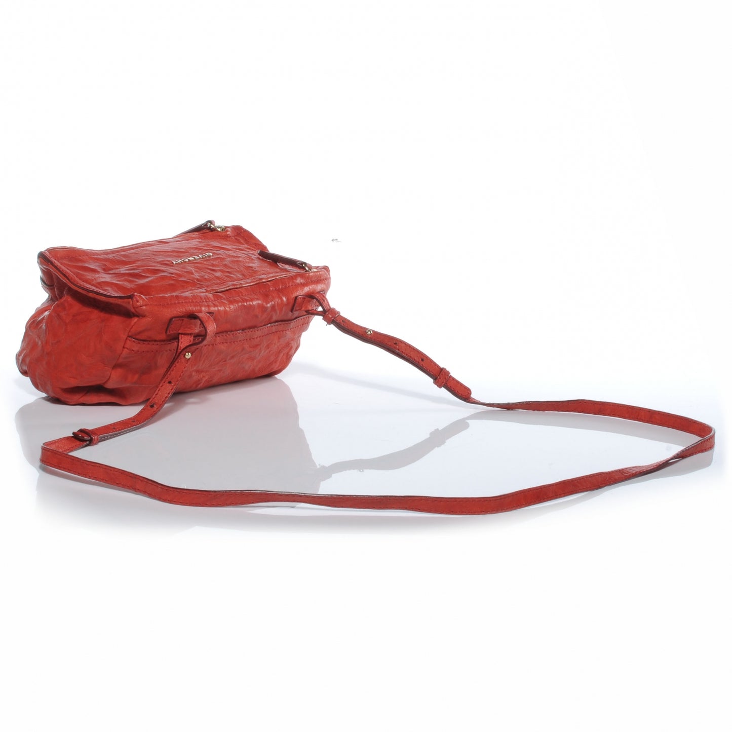 Tumbled Sheepskin Mini Pandora Bag Red