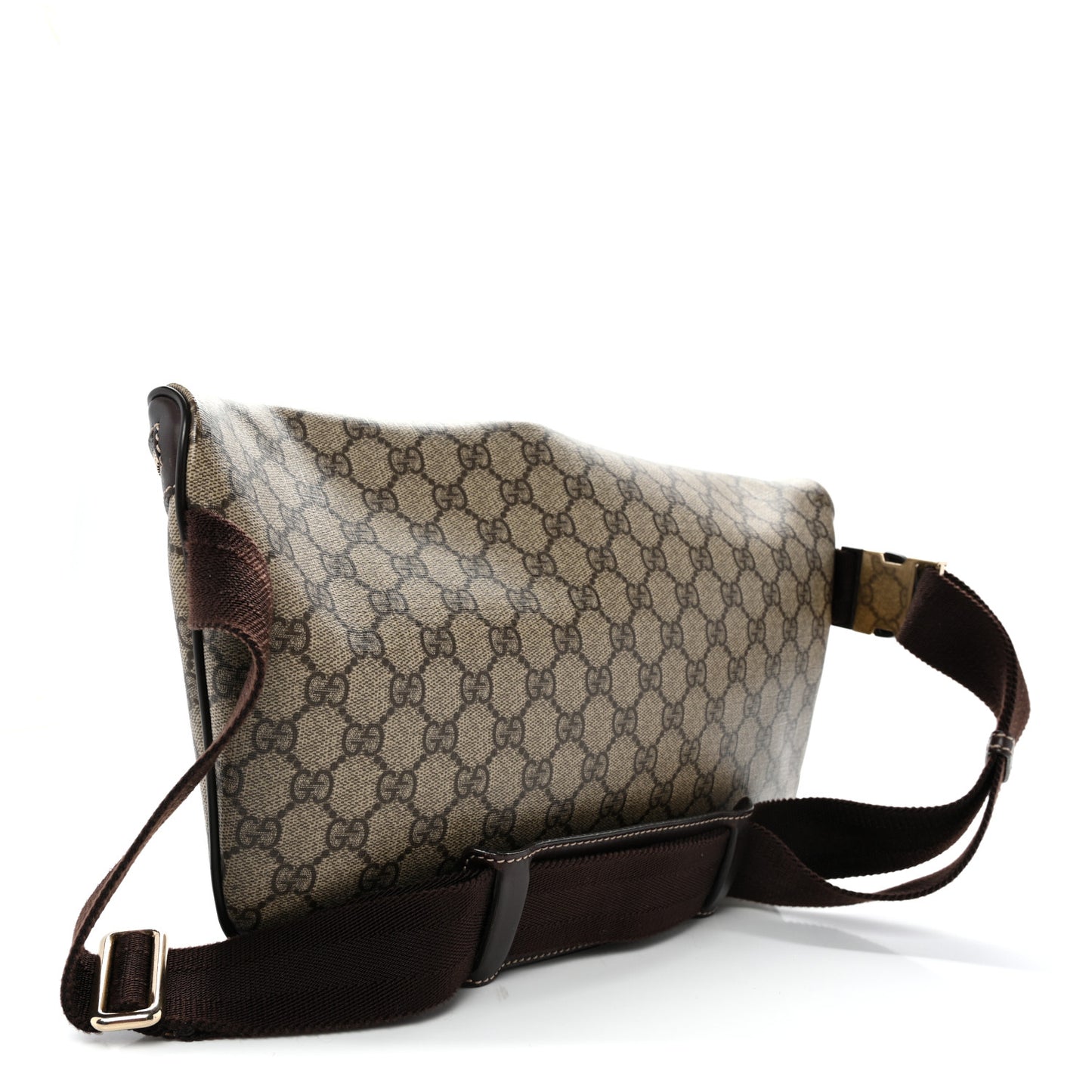 GG Supreme Monogram Belt Bag Dark Brown