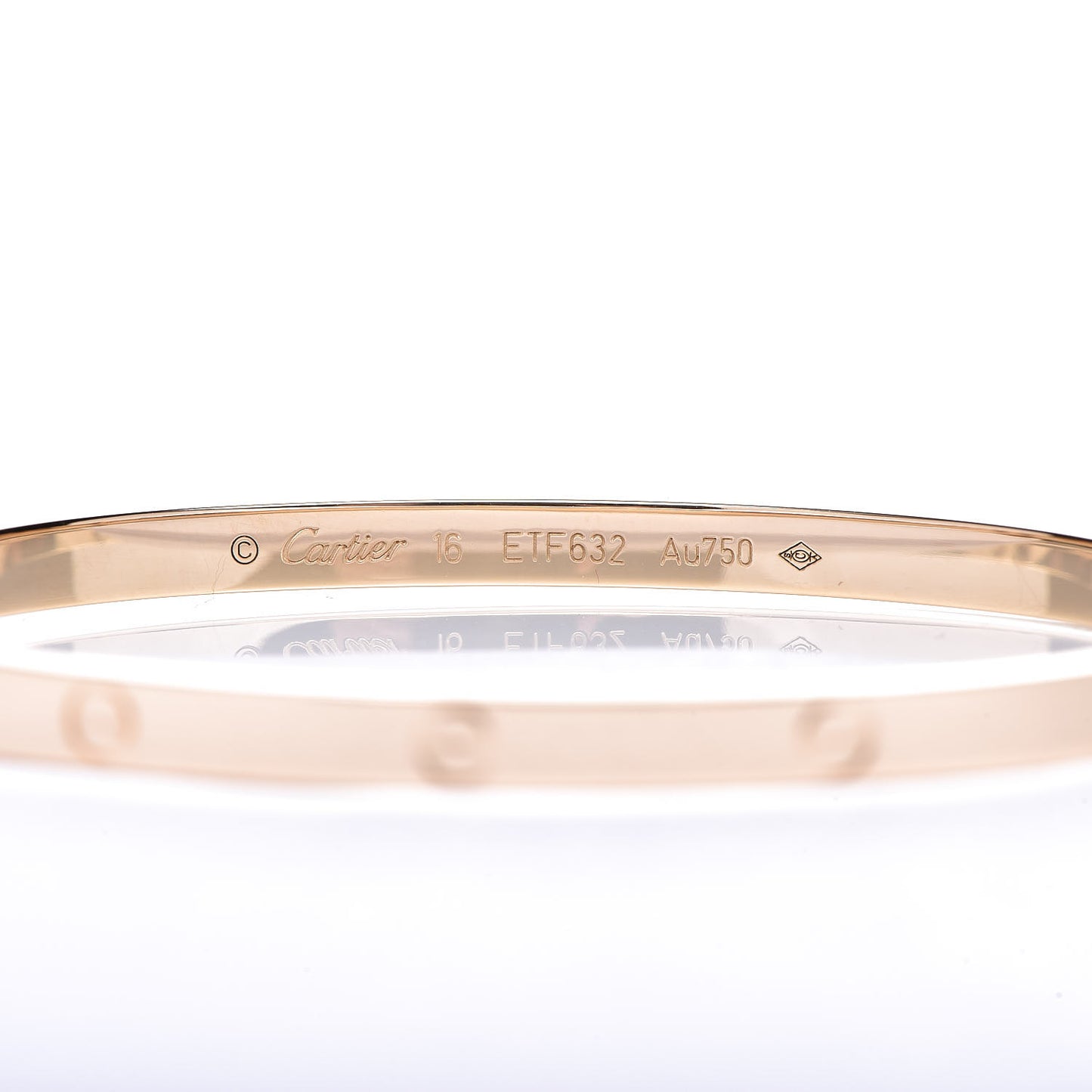 18K Yellow Gold Small LOVE Bracelet 16