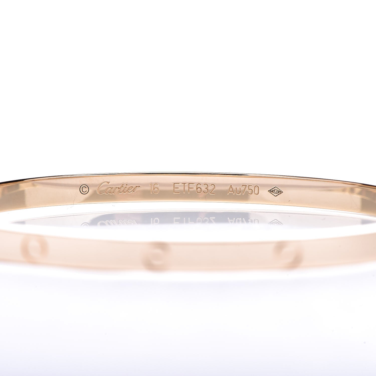 Cartier 18K Yellow Gold Small LOVE Bracelet 16 5 of 7