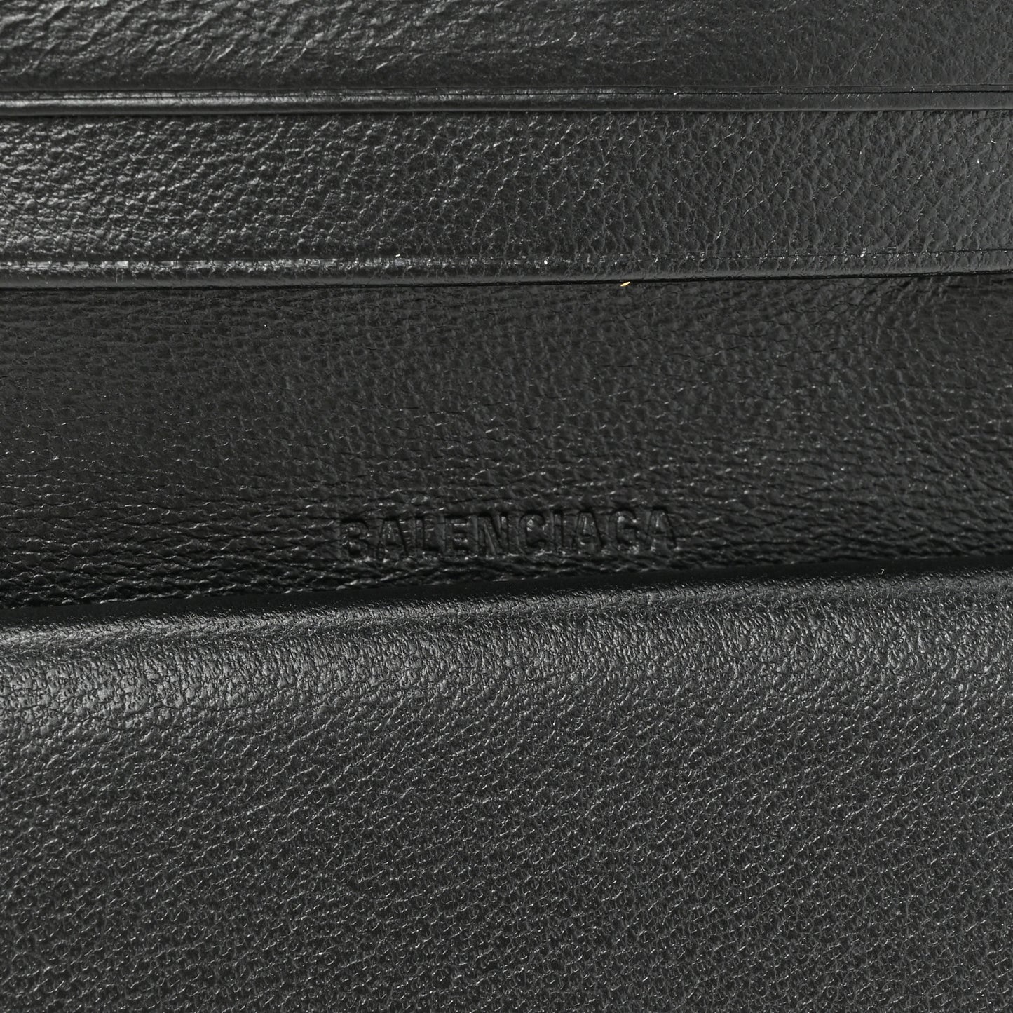 Grained Calfskin Essential Coin Case Card Holder Black