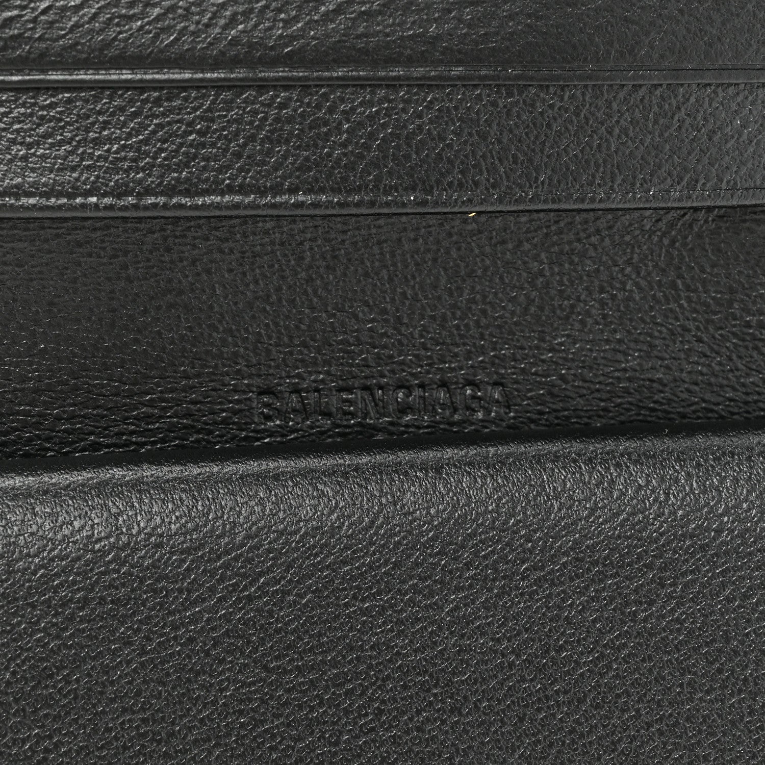 Balenciaga Grained Calfskin Essential Coin Case Card Holder Black 7 of 11