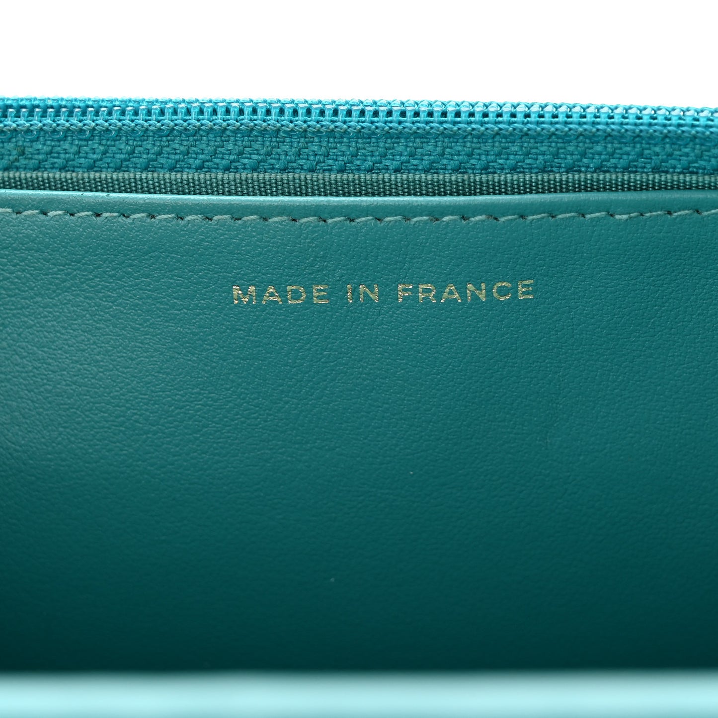 Caviar Quilted Boy Wallet On Chain WOC Light Blue