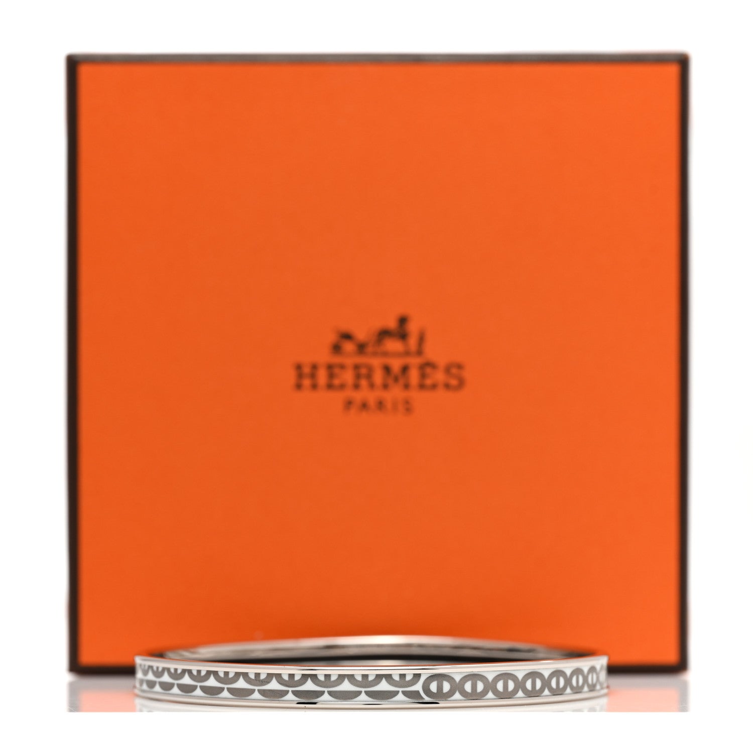 Hermes Enamel Printed Vagues Maillons Bangle 62 7 of 7