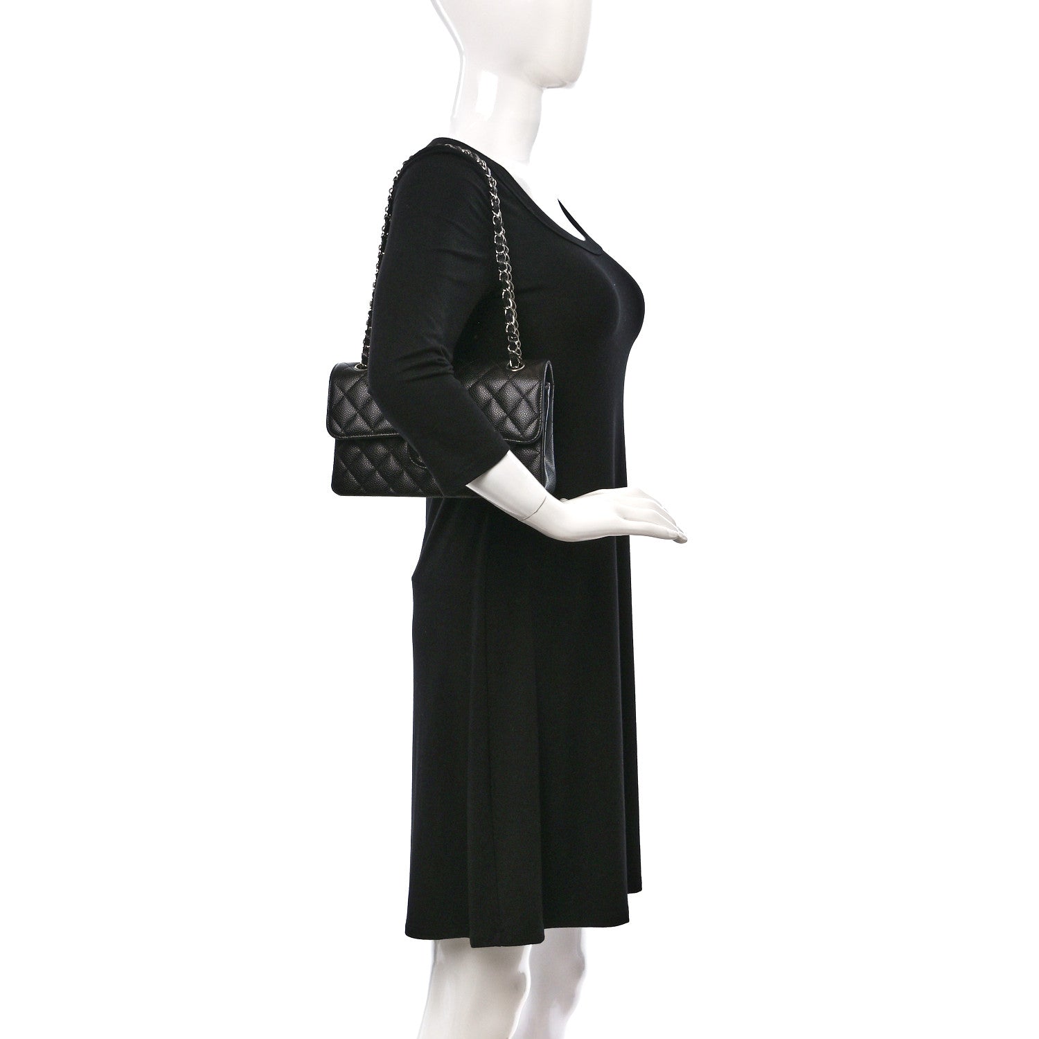 Chanel Caviar Quilted Small Double Flap Black 2 of 10