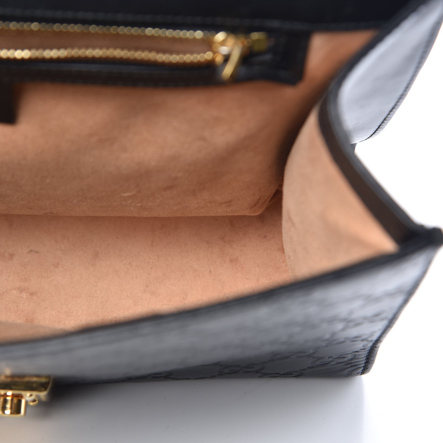 Gucci Guccissima Medium Padlock Shoulder Bag Black 13 of 18