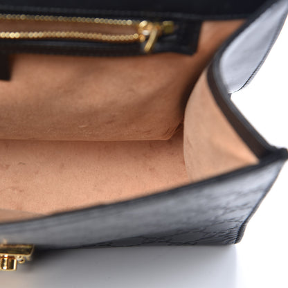 Gucci Guccissima Medium Padlock Shoulder Bag Black 13 of 18