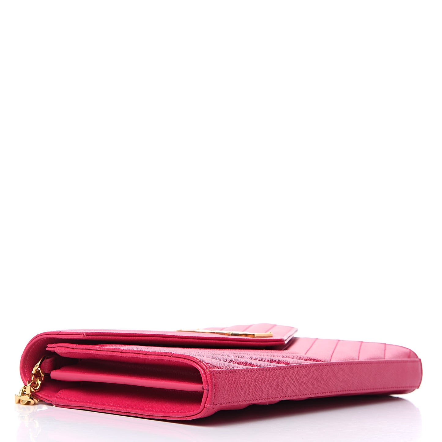 Grain De Poudre Matelasse Chevron Monogram Chain Wallet Bubblegum
