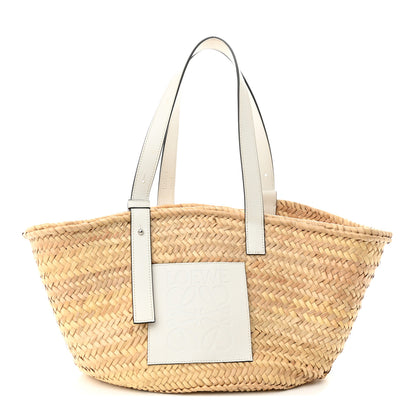Loewe Raffia Basket Tote Bag Natural White 1 of 14