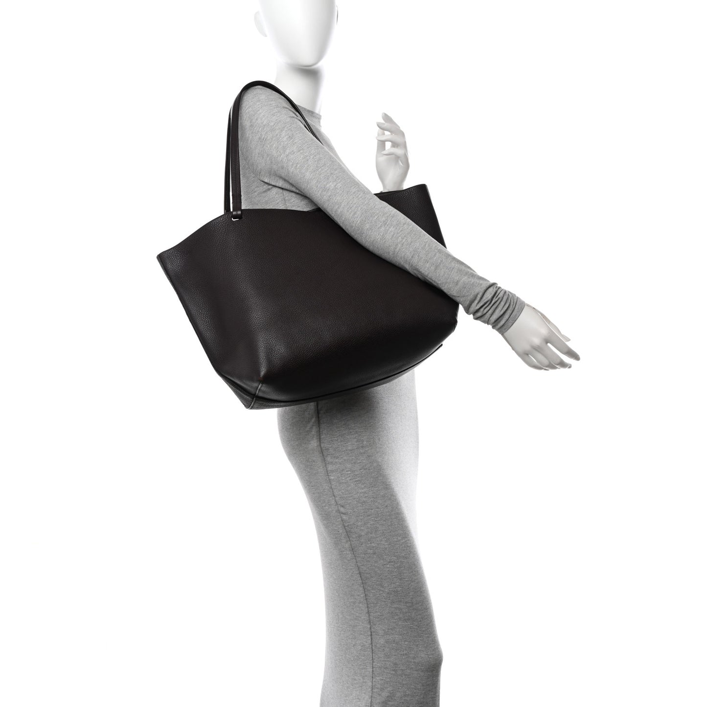 Grained Calfskin Park Tote Three Eggplant