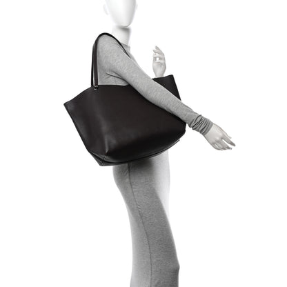 The Row Grained Calfskin Park Tote Three Eggplant 2 of 10