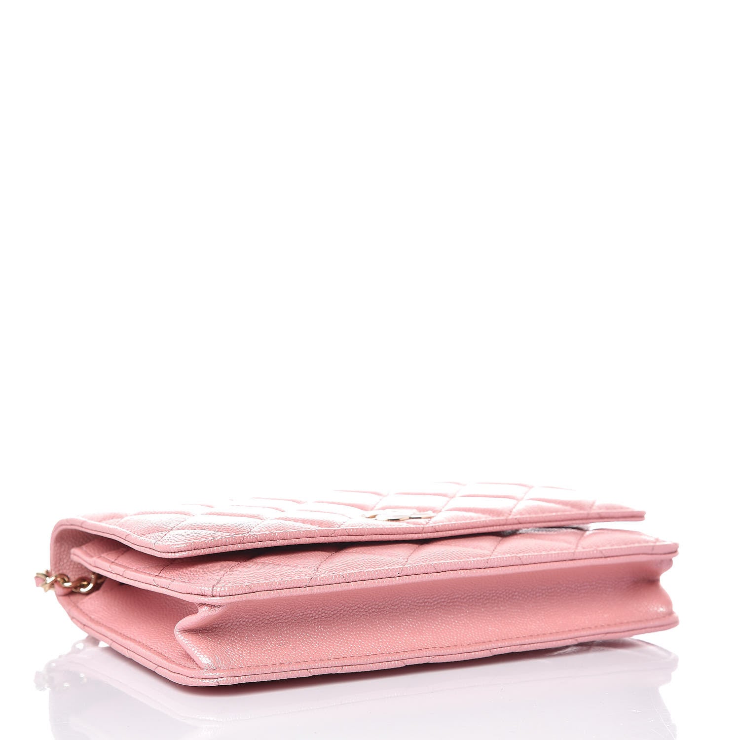 Chanel Iridescent Caviar Quilted Wallet on Chain WOC Rose Pink 4 of 9
