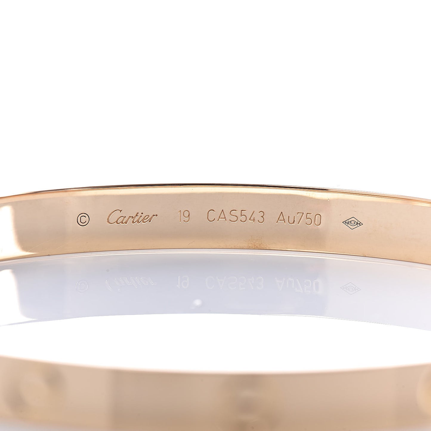 18K Yellow Gold LOVE Bracelet 19