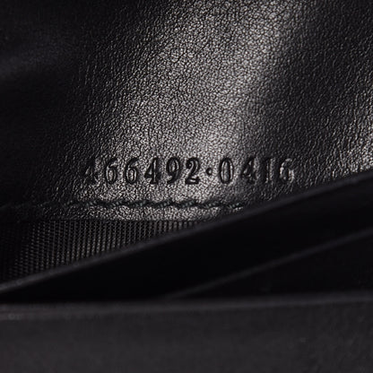 Gucci Calfskin Matelasse GG Marmont Card Case Wallet Black 9 of 10