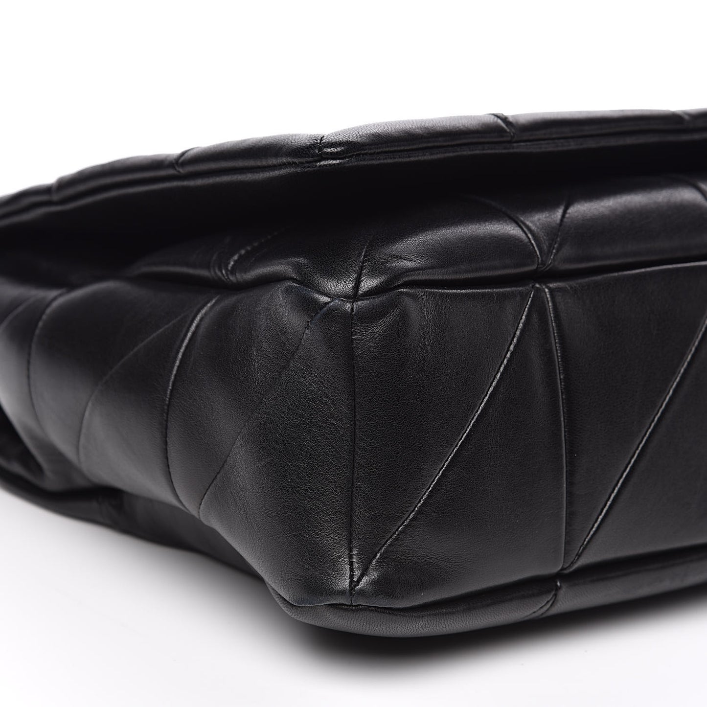 Lambskin Patchwork Monogram Large Jamie Black