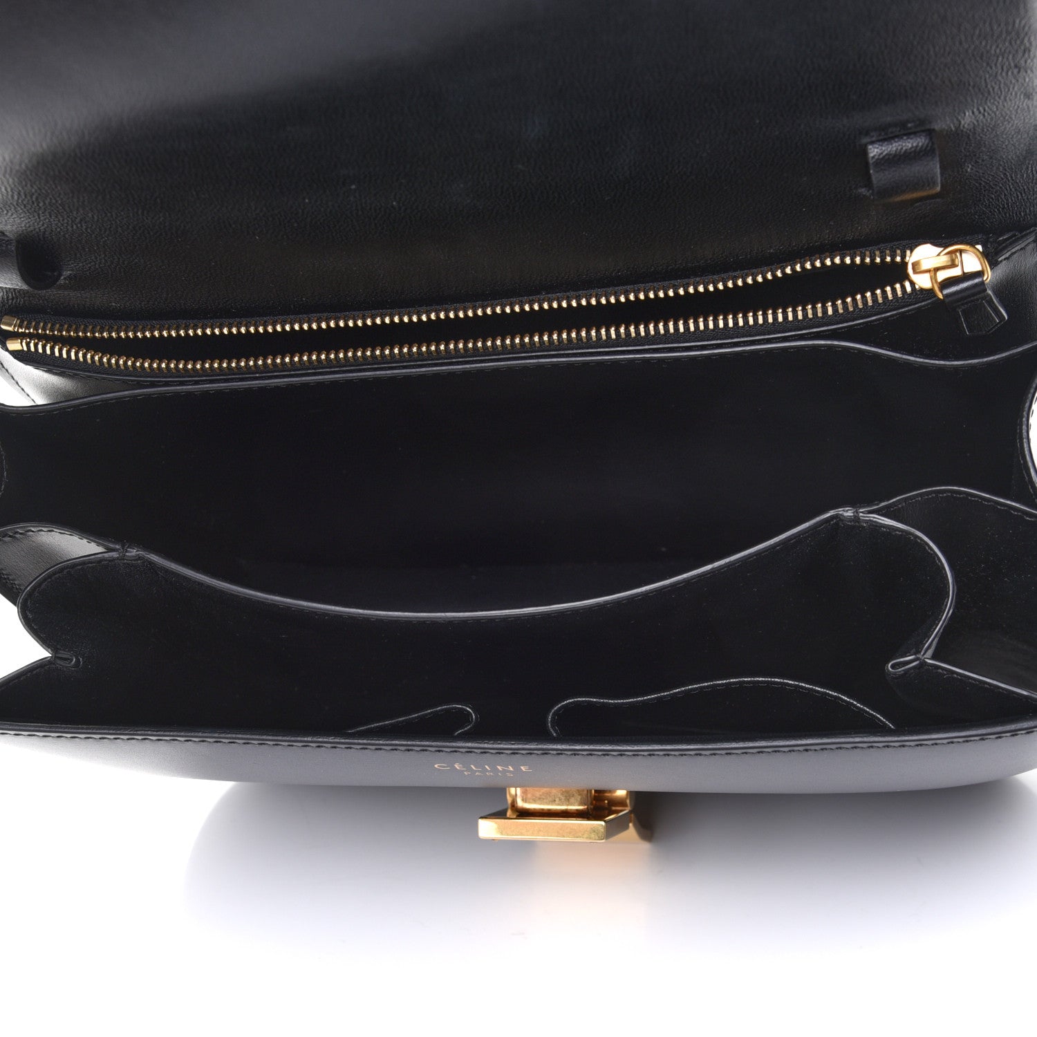 Celine Box Calfskin Medium Classic Box Flap Bag Black 4 of 4