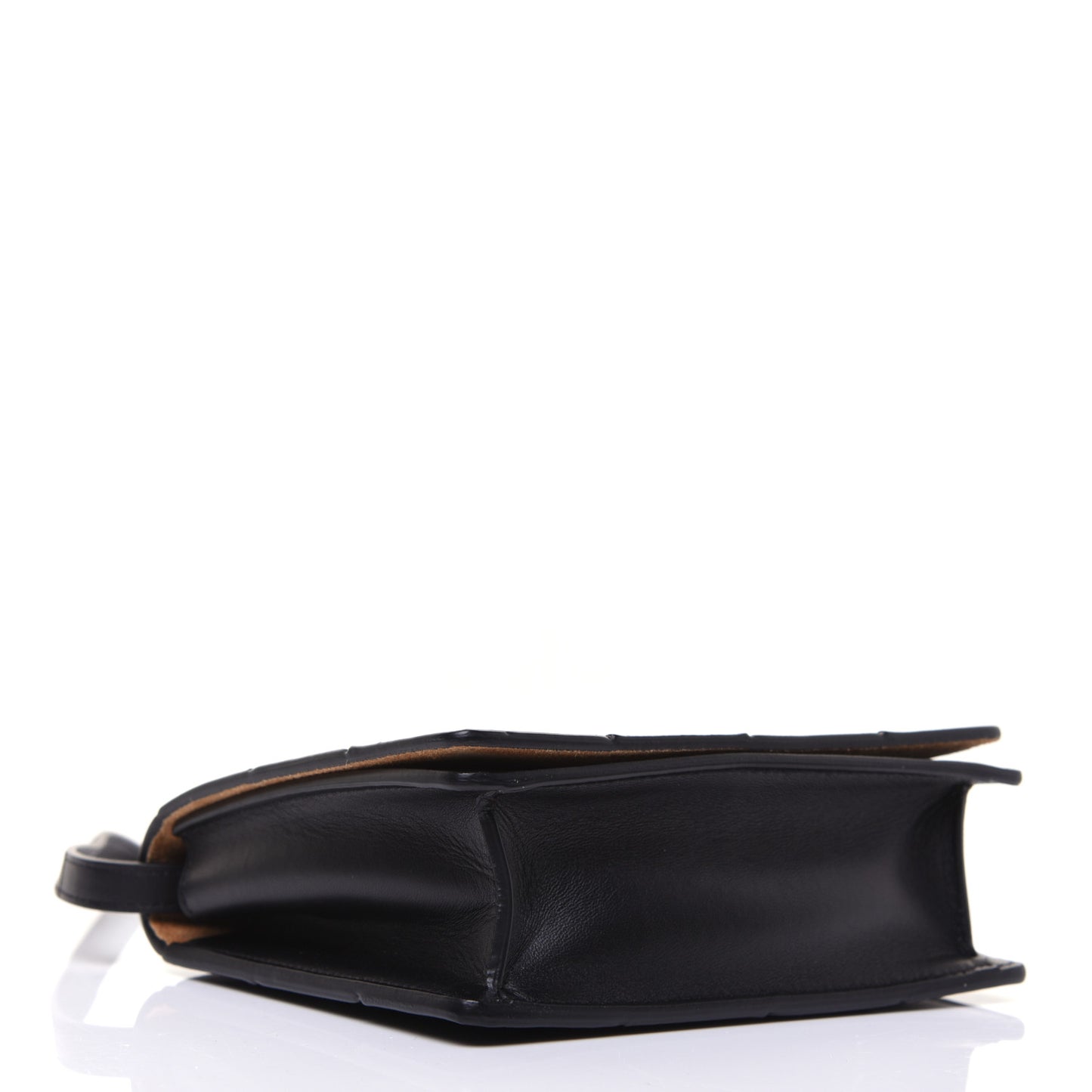 Lambskin Maxi Intrecciato Mini Cassette Crossbody Bag Black