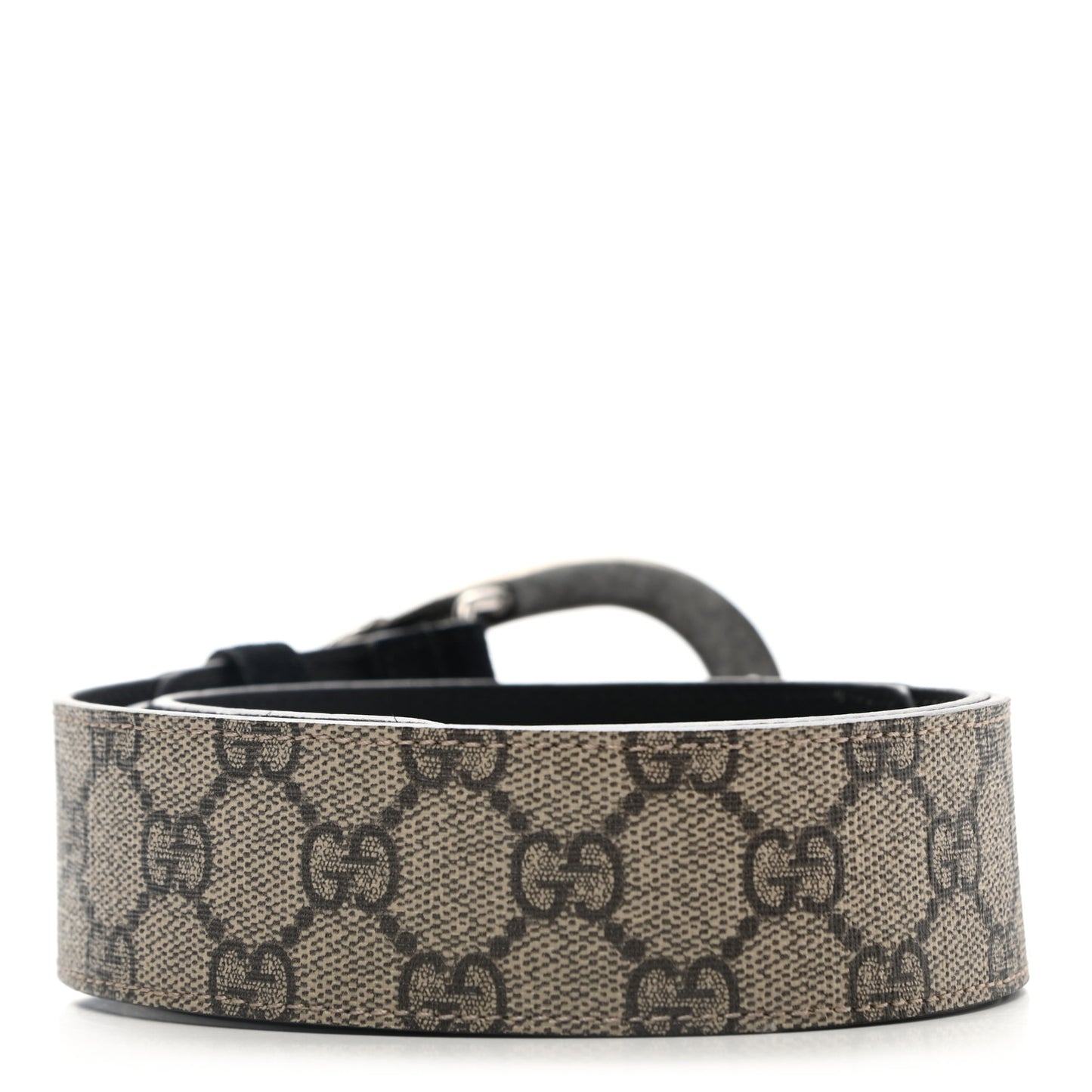 GG Supreme Monogram Suede Dionysus 40mm Belt 85 34 Beige Black