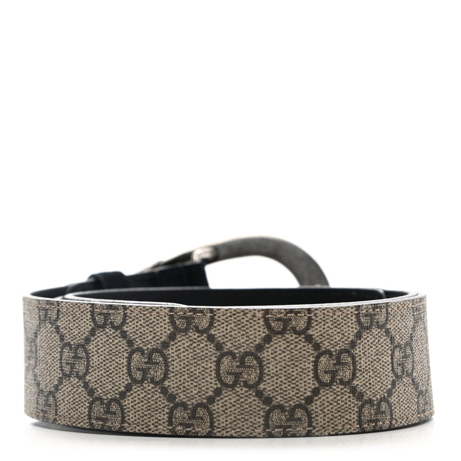 Gucci GG Supreme Monogram Suede Dionysus 40mm Belt 85 34 Beige Black 2 of 6