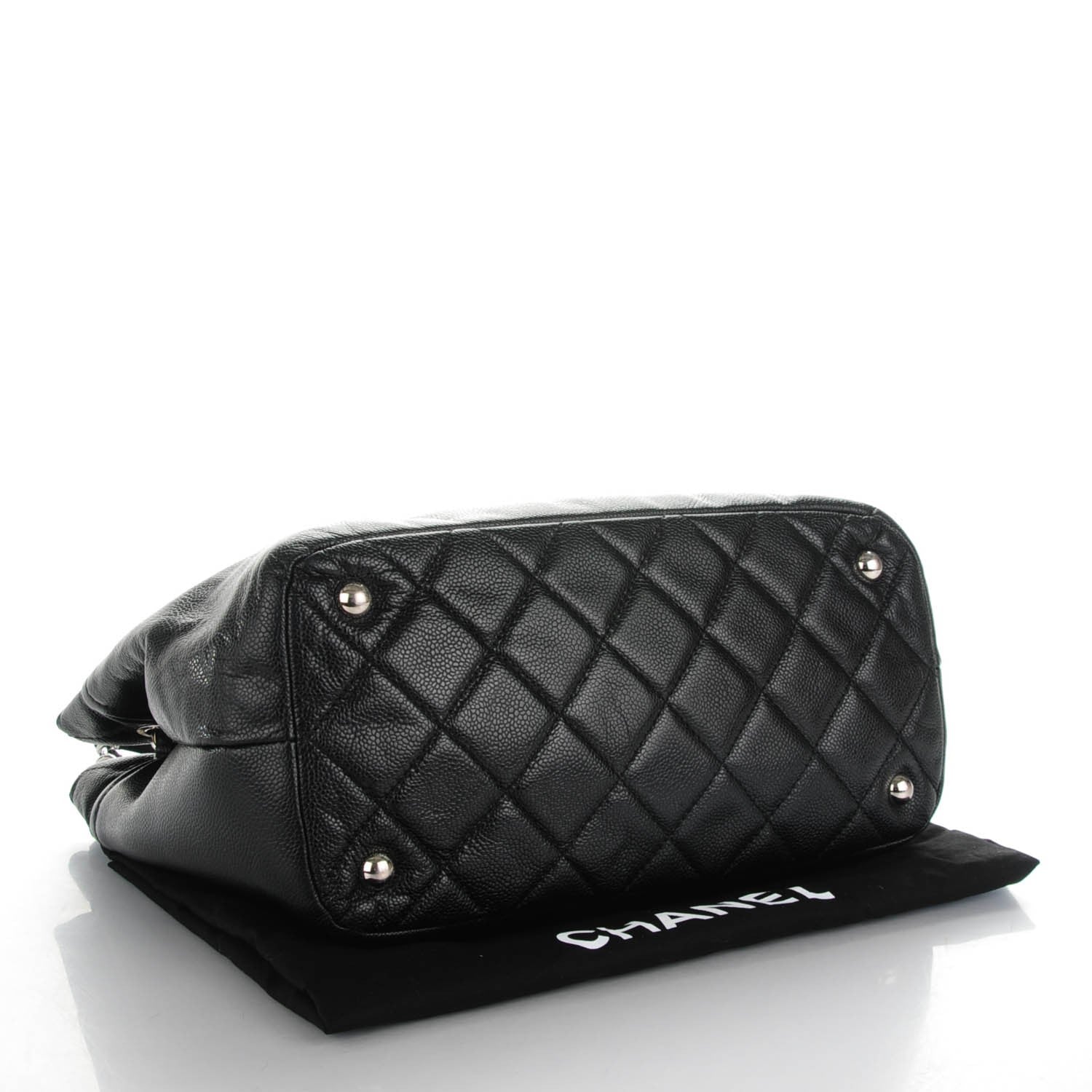 Chanel Caviar Quilted CC Timeless Soft Tote Black 4 of 7