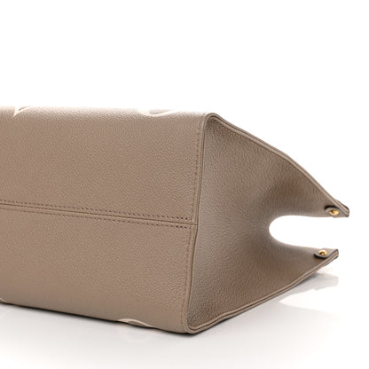 Louis Vuitton Empreinte Monogram Giant Onthego MM Tourterelle Creme 9 of 10