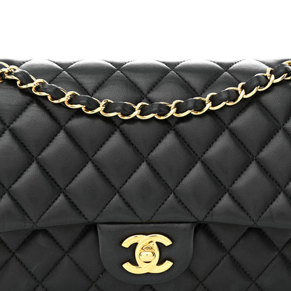 Chanel Lambskin Quilted Medium Double Flap Black 7 of 11