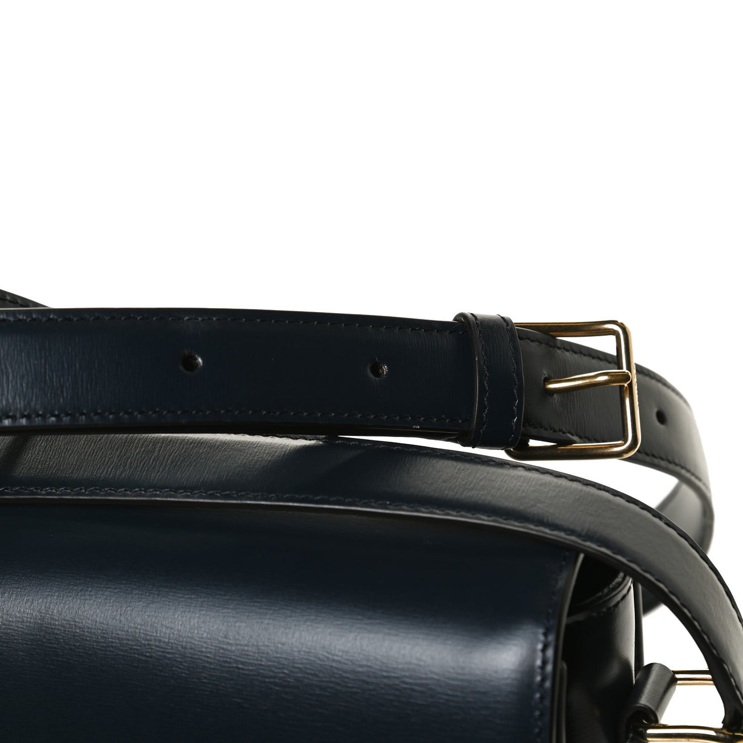 Shiny Calfskin Medium Triomphe Navy Blue