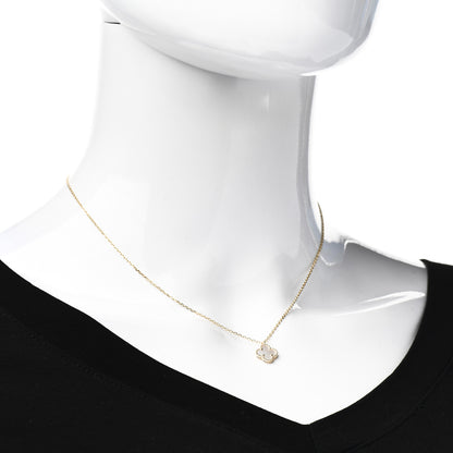 Van Cleef & Arpels 18K Yellow Gold Mother of Pearl Sweet Alhambra Pendant Necklace 2 of 7