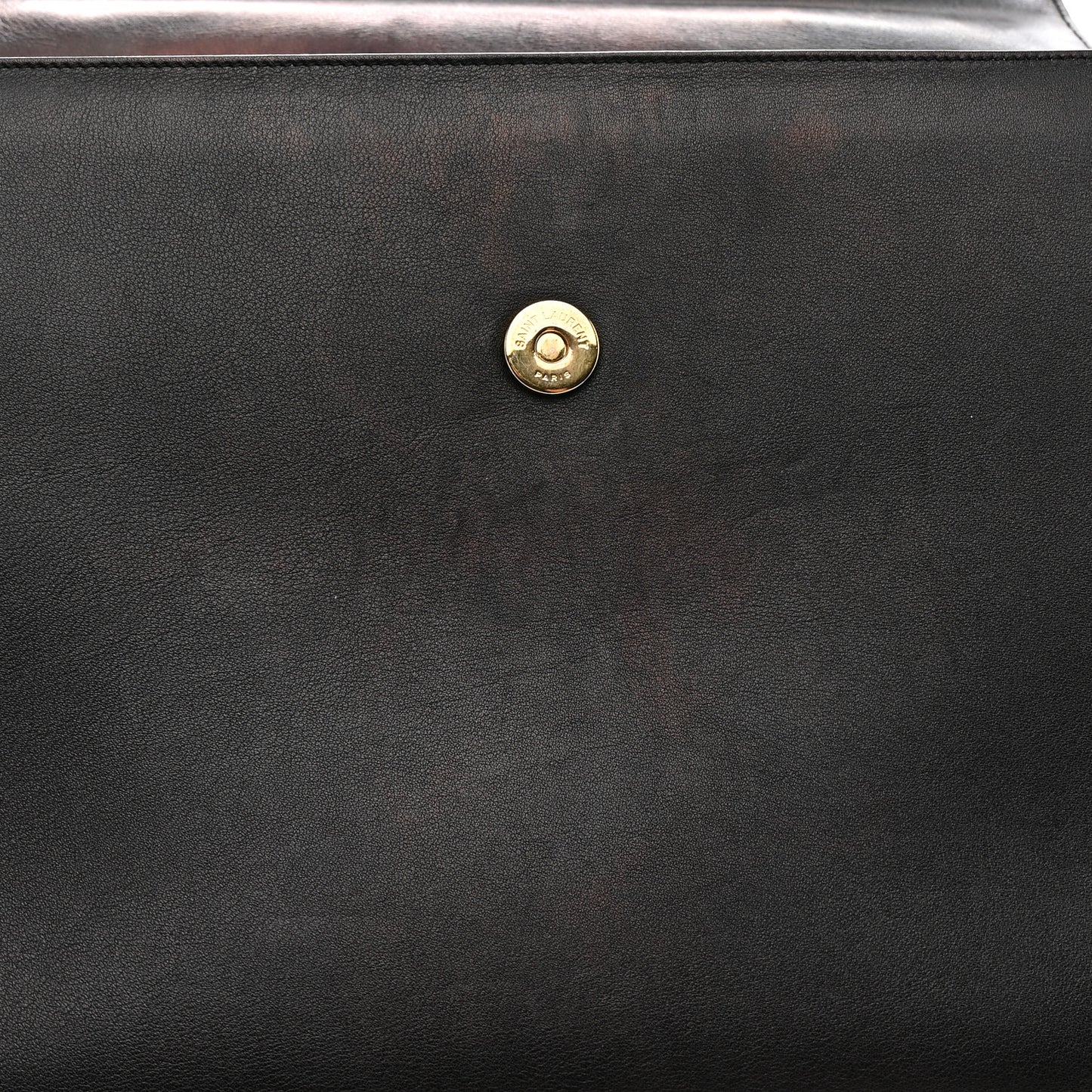 Calfskin Crocodile Embossed Medium Moujik Top Handle Bag Black