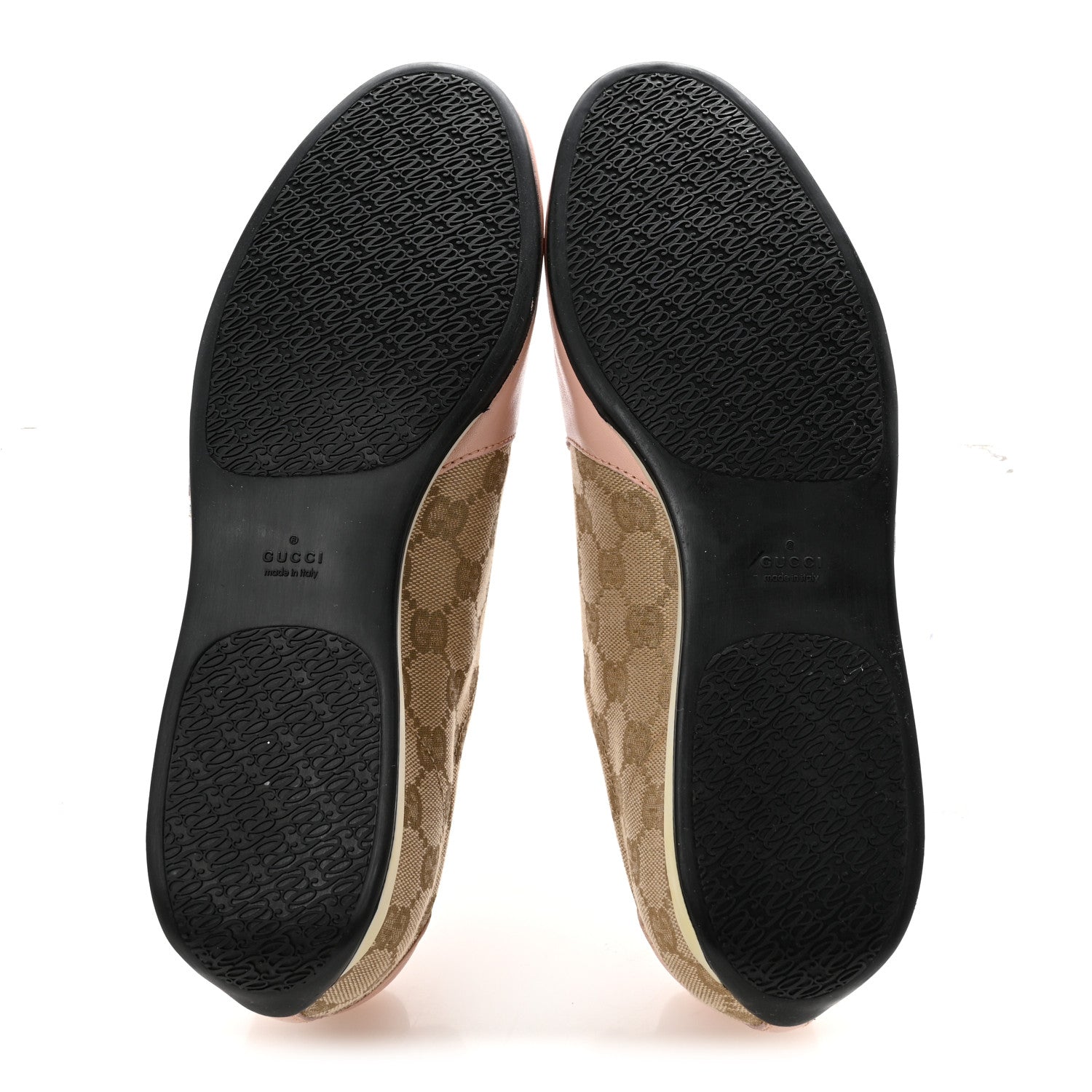 Gucci Monogram Nappa Interlocking G Sneakers 37.5 New Sand Rose Dragea 6 of 12