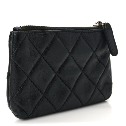 Chanel Lambskin Quilted Key Holder Case Black 2 of 8