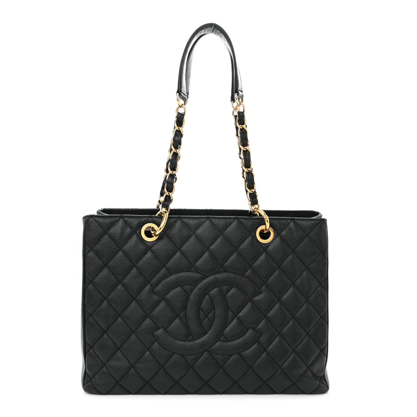 Caviar Quilted Grand Shopping Tote GST Black