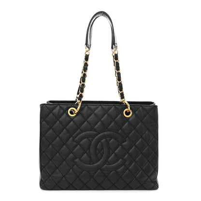 Chanel Caviar Quilted Grand Shopping Tote GST Black 1 of 14