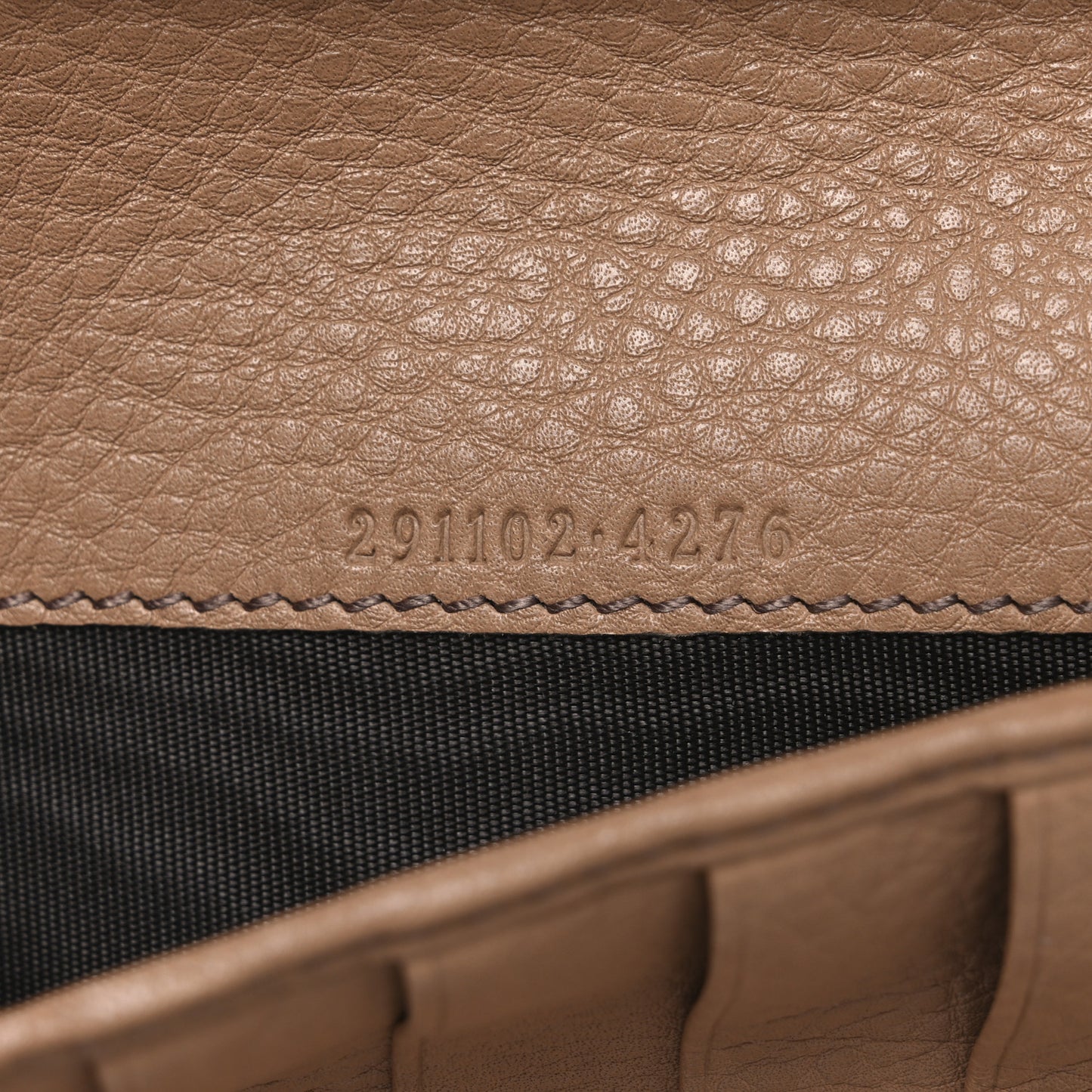 Pebbled Calfskin Soho Zip Around Wallet Camelia