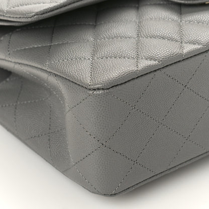 Chanel Caviar Quilted Small Double Flap Grey 8 of 10
