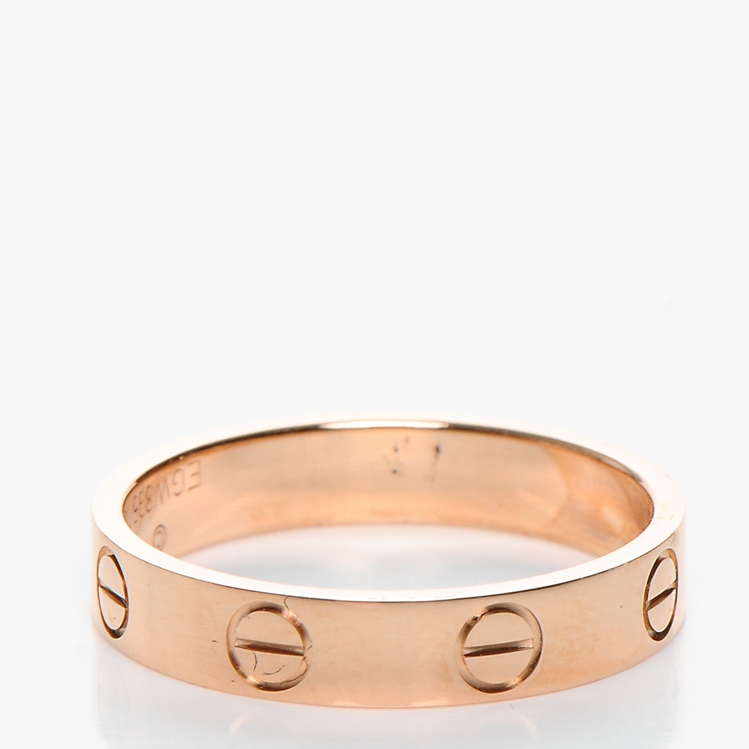 Cartier 18K Pink Gold 3.5mm LOVE Wedding Band Ring 51 5.75 3 of 6