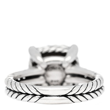 David Yurman Sterling Silver Diamond 11mm Chatelaine Pave Ring 49 5 4 of 5