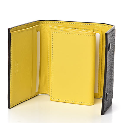 Celine Drummed Calfskin Small Multifunction Folded Wallet Black 5 of 7