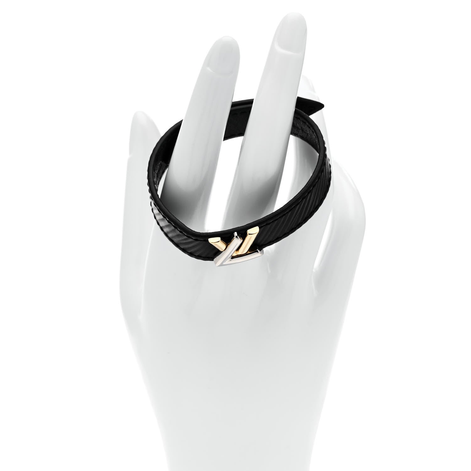 Louis Vuitton Epi Twist It Bracelet 17 Black 2 of 5
