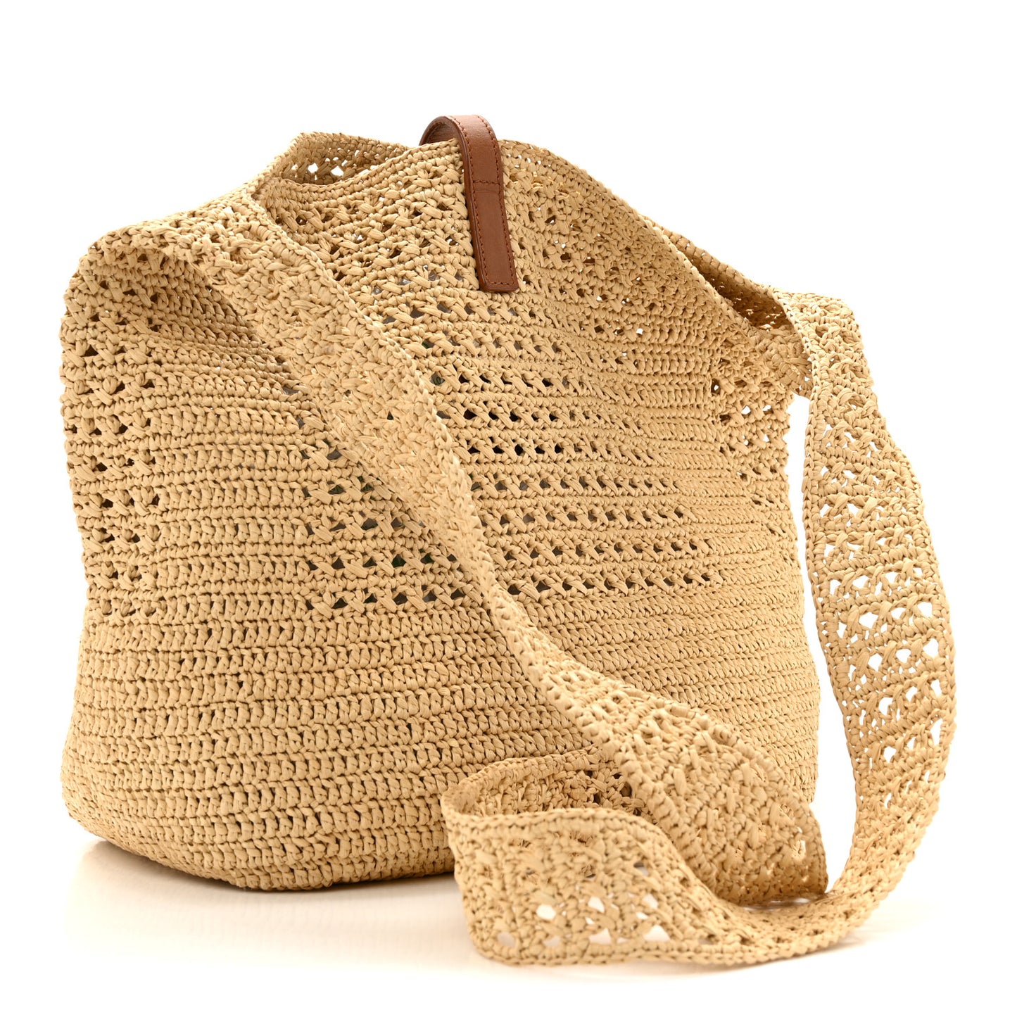 Raffia Monogram Hobo Naturale