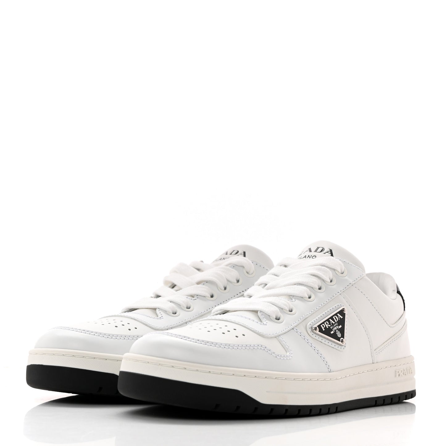 Vitello Rois Triangle Womens Downtown Low Top 30mm Sneakers 39.5 White Black