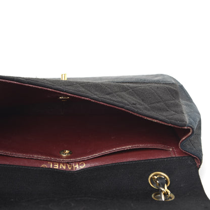 Chanel Lambskin Jersey Quilted Small Single Flap Dark Blue 4 of 11