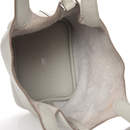 Hermes Taurillon Clemence Picotin Lock 18 PM Gris Perle 5 of 7