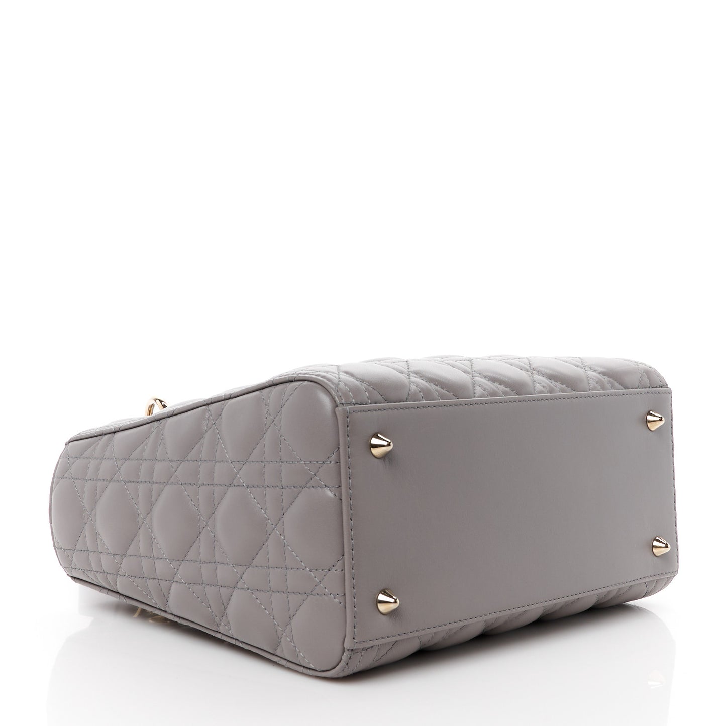 Lambskin Cannage Medium Lady Dior Grey