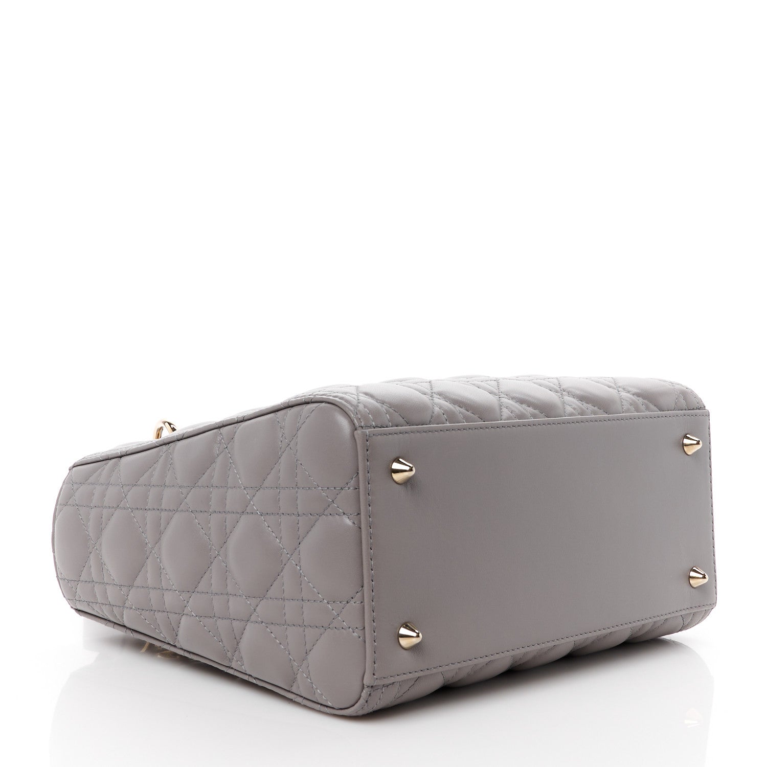 Christian Dior Lambskin Cannage Medium Lady Dior Grey 4 of 10