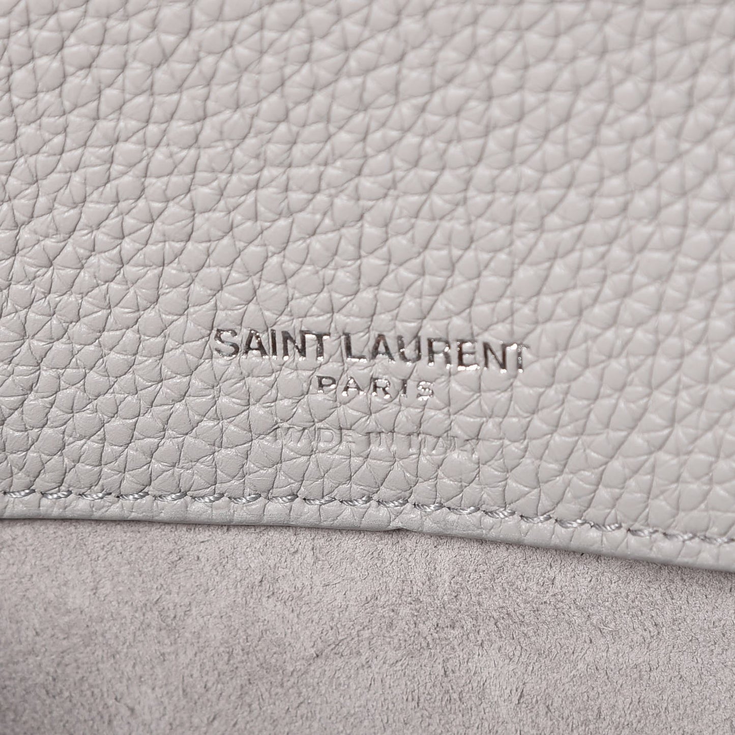 Grained Calfskin Small Supple Sac De Jour Mouse Grey