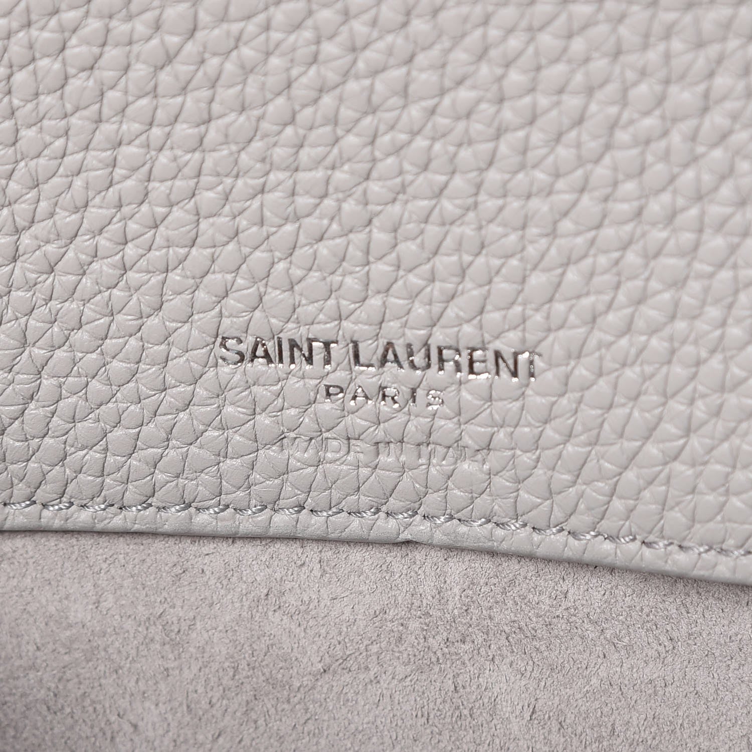Saint Laurent Grained Calfskin Small Supple Sac De Jour Mouse Grey 6 of 7