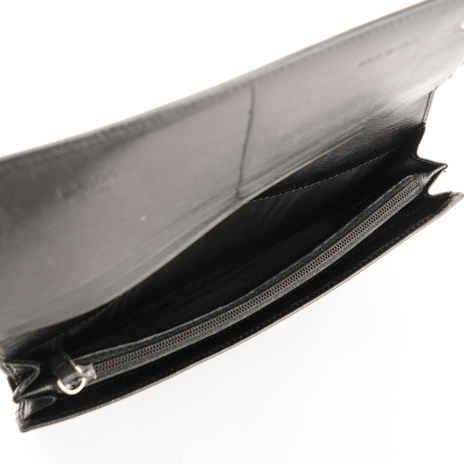 Prada Saffiano Triangle Continental Flap Wallet Nero Black 5 of 8